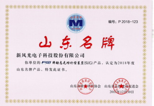 乐鱼首页(中国)网页版：公司荣获“山东名牌”产品称号